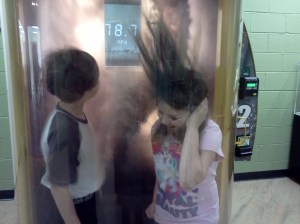 Hair going straight up!